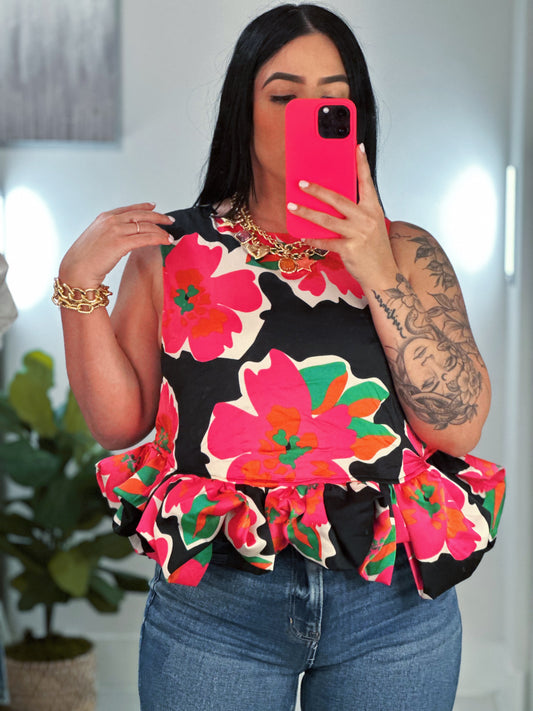 Floral Puffy Top